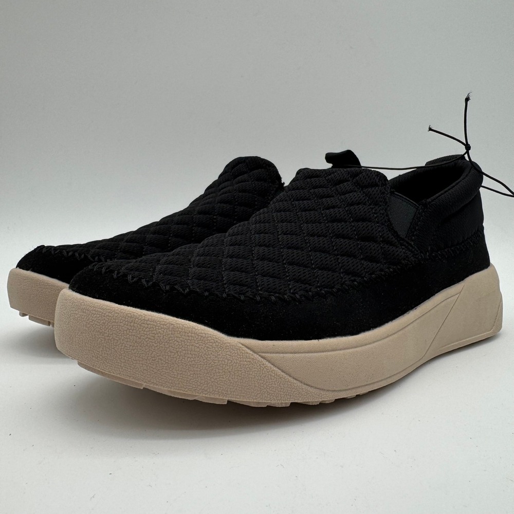 Staheekum Quilted Slip On Sneakers Black Women's Size 8 Comfort Walking New